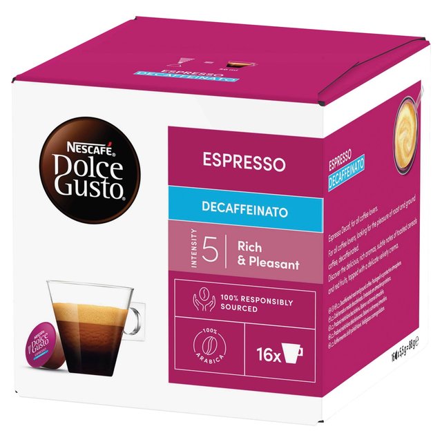 Nescafe Dolce Gusto Espresso Decaf Blue   16 per pack