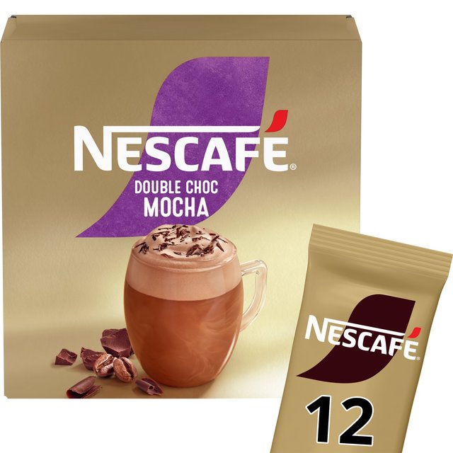 Nescafe Gold Double Choc Mocha Instant Coffee Sachets   12 per pack GOODS M&S   