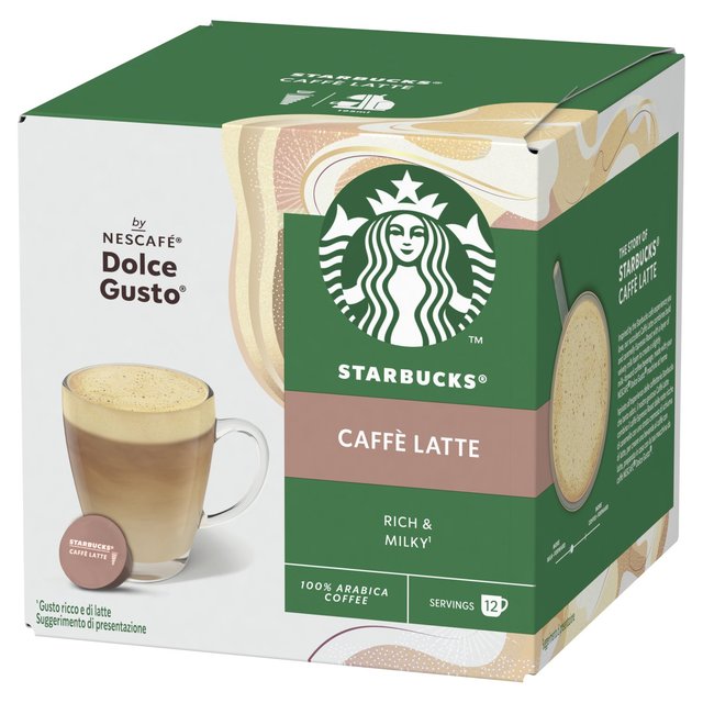 Starbucks by Nescafe Dolce Gusto Caffe Latte    12 per pack GOODS M&S   