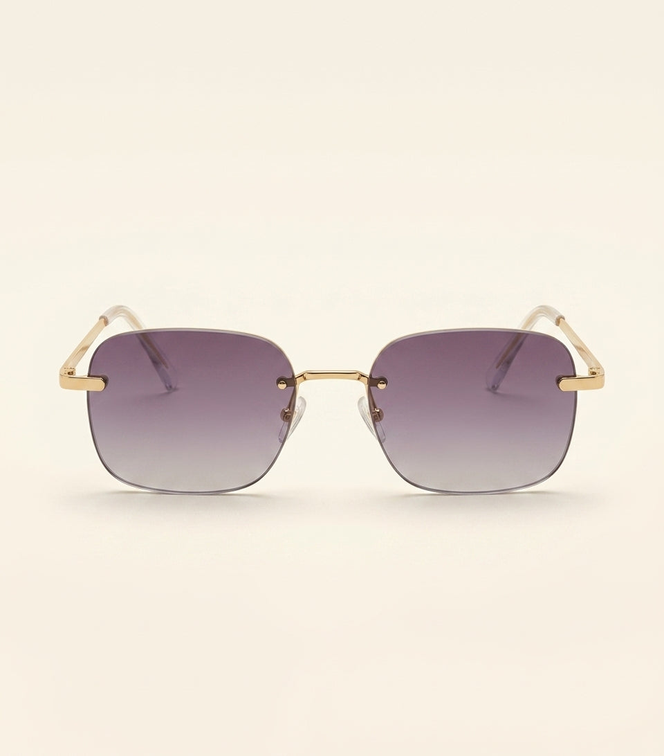 Prada metal rectangular polarized sunglasses, UK version