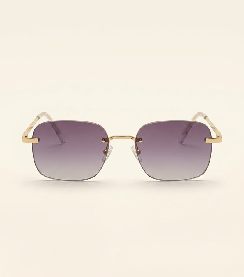 Prada metal rectangular polarized sunglasses, UK version