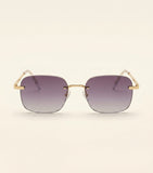 Prada metal rectangular polarized sunglasses, UK version