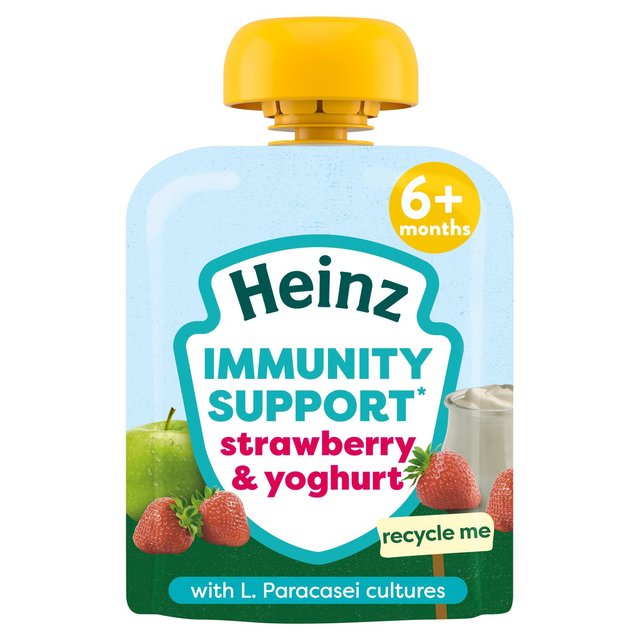 Heinz Immunity Support Baby Pouches Strawberry & Yogurt 6M+   85g