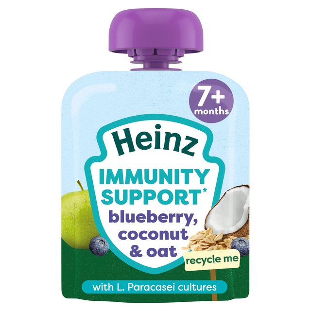 Heinz Immunity Support Baby Pouches Blueberry Coconut & Oat 7M+   85g GOODS M&S   