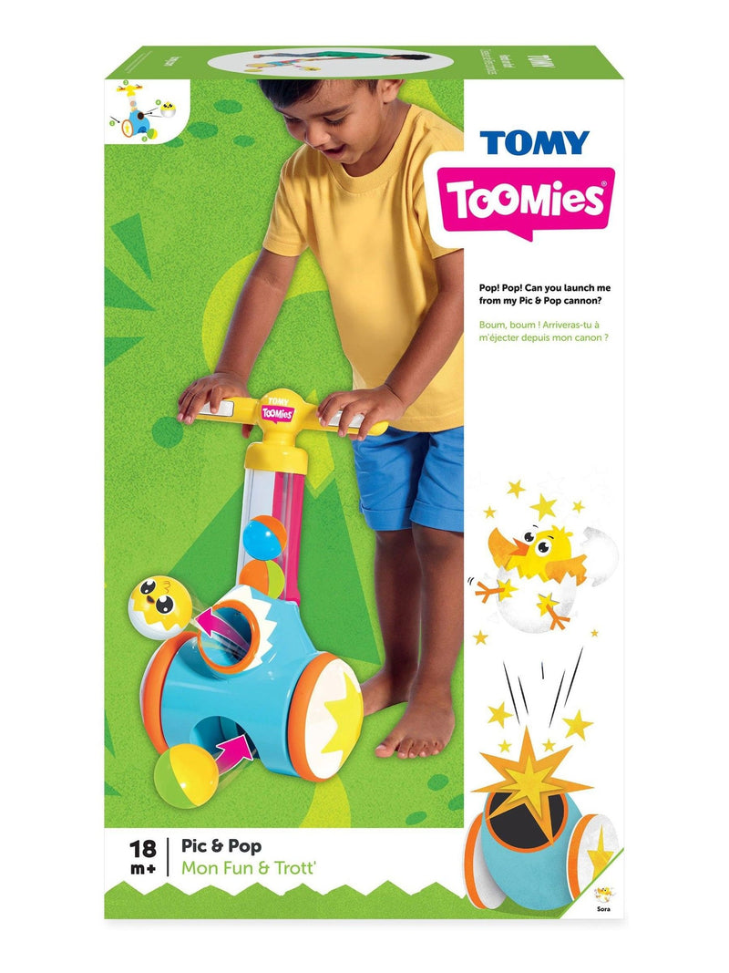 Tomy Toomies Pic & Pop Truck toy with five balls (British brand)
