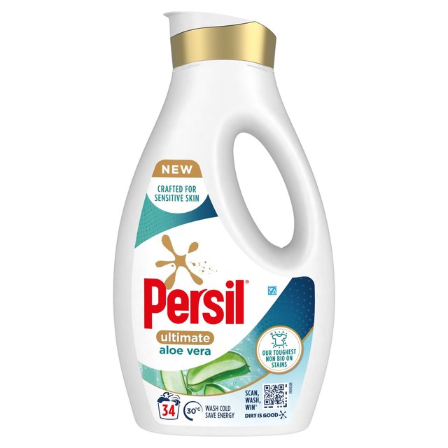 Persil Ultimate Non Bio Aloe Vera Sensitive Laundry Detergent 34 Washes   918ml