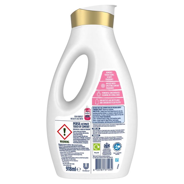 Persil Ultimate Touch of Comfort Washing Liquid Laundry Detergent 34 Washes   918ml GOODS M&S   