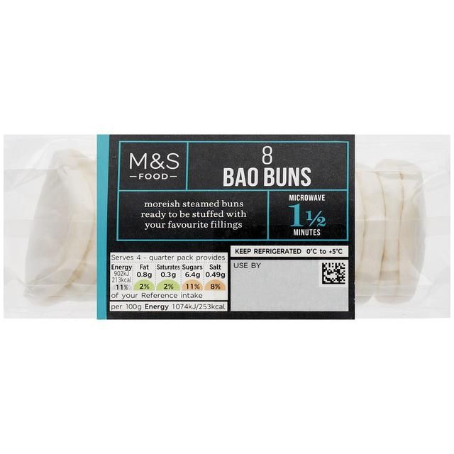 M&S 8 Bao Buns   224g GOODS M&S   