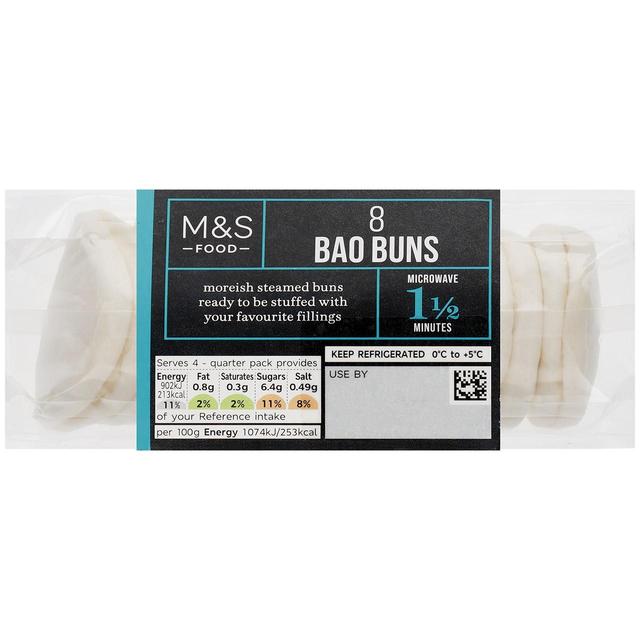 M&S 8 Bao Buns   224g