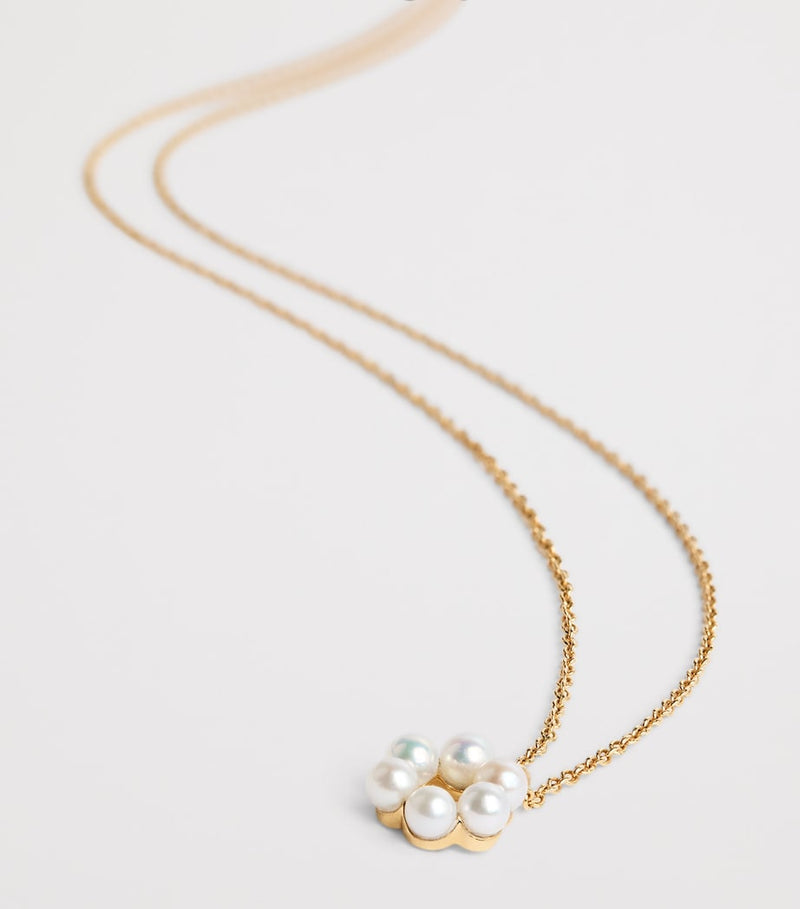Sophie Bille Brahe yellow gold pearl necklace - British product