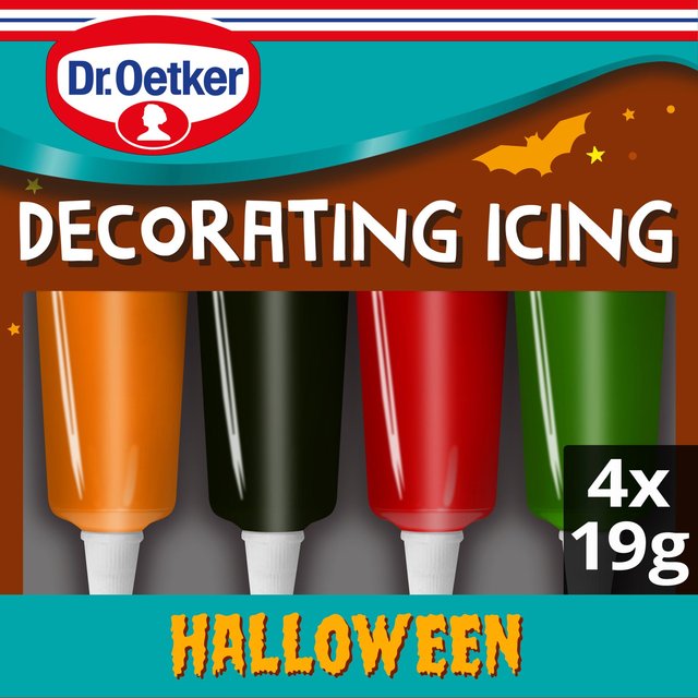 Dr Oetker Halloween Decorating Writing Icing   4 x 19g GOODS M&S   