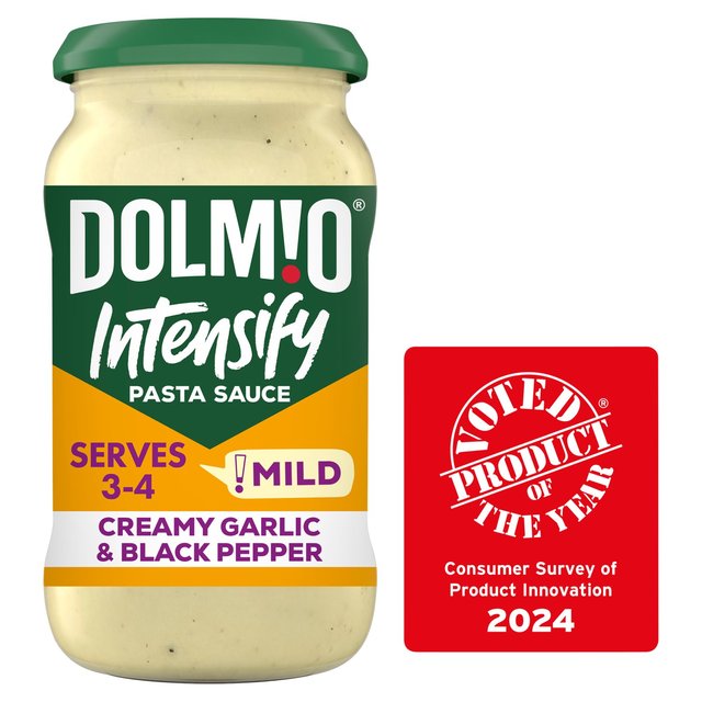 Dolmio Intensify Mild Creamy Garlic & Black Pepper Pasta Sauce   390g GOODS M&S   