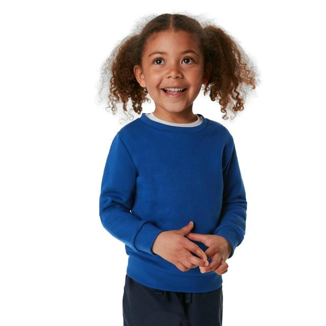 M&S Unisex Regular Fit School Sweatshirt 3-14 Years Royal Blue