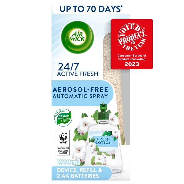 Airwick Autospray Kit Fresh Cotton   228ml GOODS M&S   