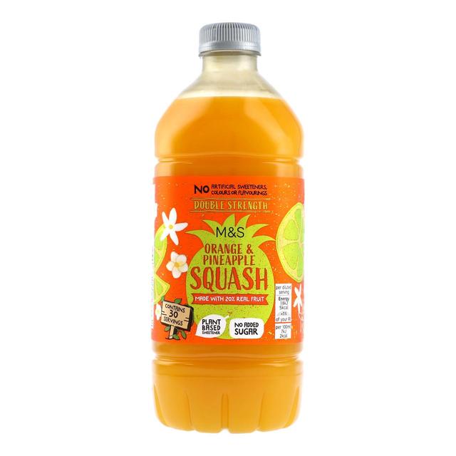 M&S Orange & Pineapple Double Strength Squash   750ml