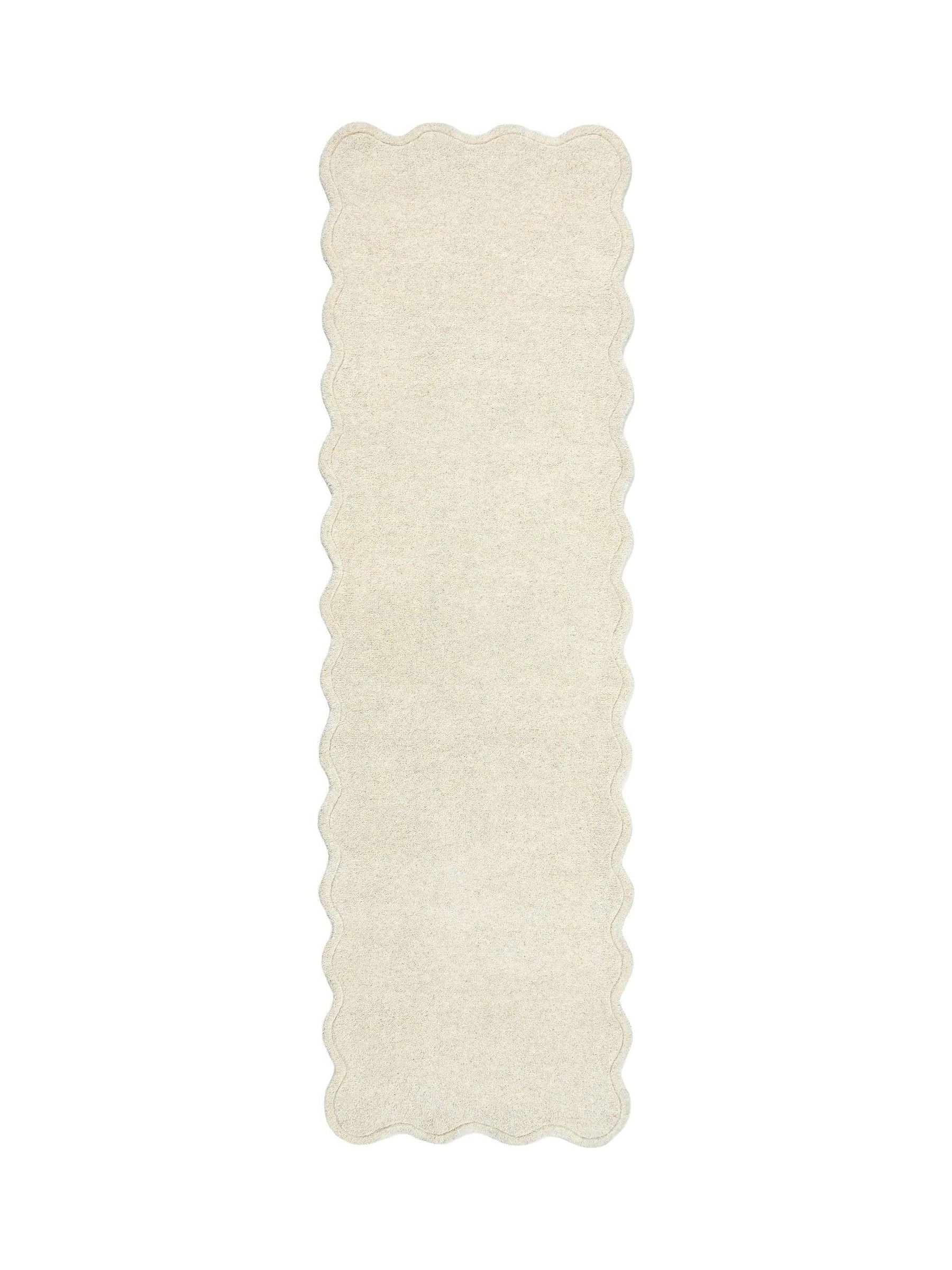 Origin Rugs Cream Scalloped Elsie Runner