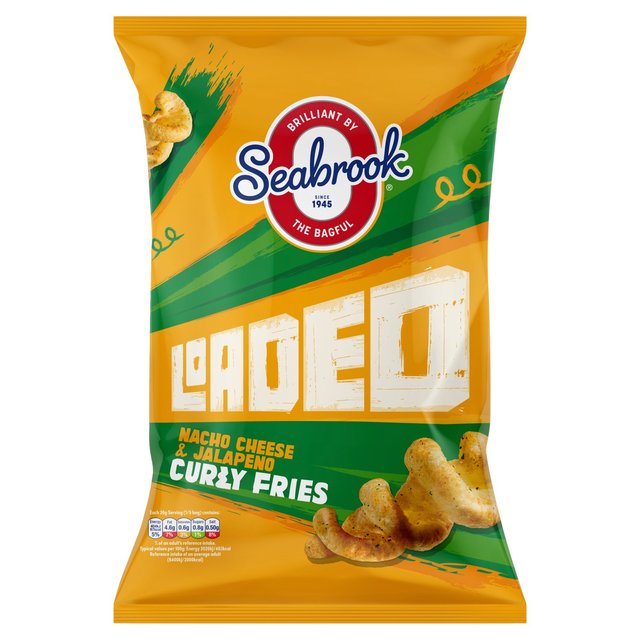 Seabrook Loaded Curly Fries Nacho Cheese & Jalapeno   100g