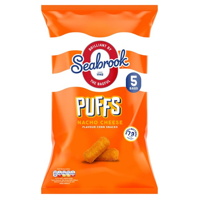 Seabrook Loaded Nacho Cheese Puffs   5 per pack GOODS M&S   