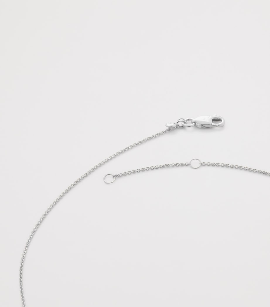 Monica Vinader sterling silver heart necklace with diamonds, imported from the UK