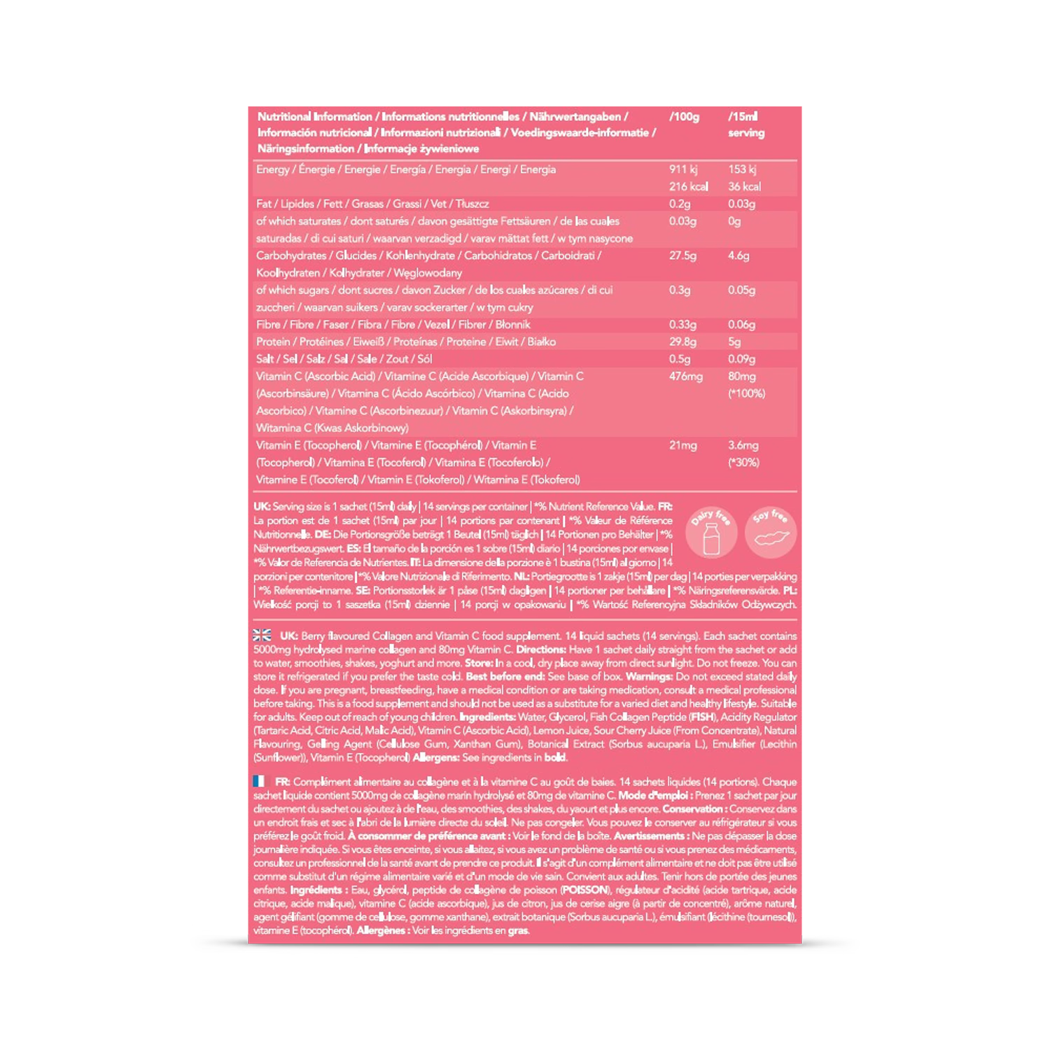 Zooki marine collagen 5000mg berry flavour sachets (British brand)
