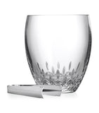 Waterford crystal ice bucket with matching tongs, 19.5cm high (British brand)