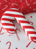 Catherine Lansfield fleece shaped cushion red candy cane 50cm - British product