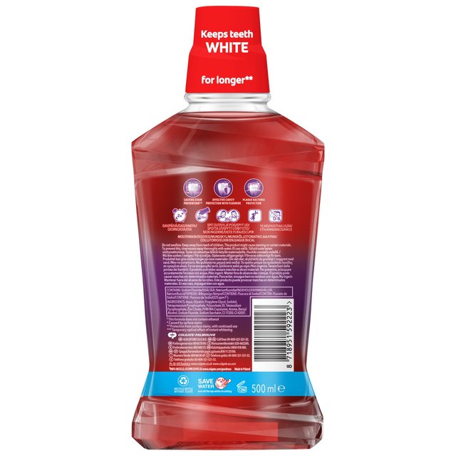 Colgate Max White Purple Reveal Mouthwash Alcohol Free 500ml   500ml GOODS M&S   