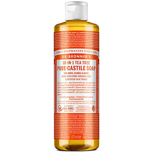 Dr Bronner Tea Tree Castile Liquid Soap - 473ml GOODS Superdrug   