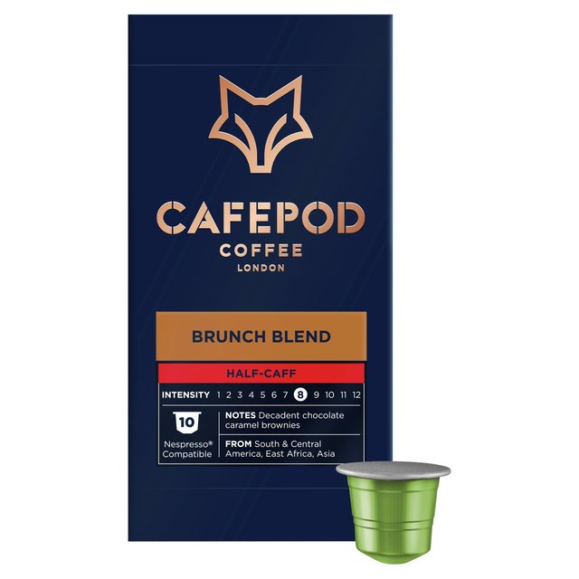 CafePod Half-Caff Brunch Blend Nespresso Compatible Aluminium Coffee Pods   10 per pack GOODS M&S   