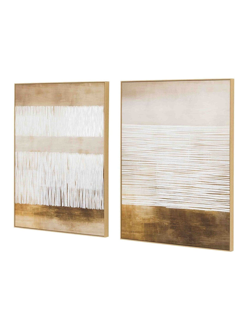 Gallery Home brown sentimental framed canvas set of 2, imported from the UK