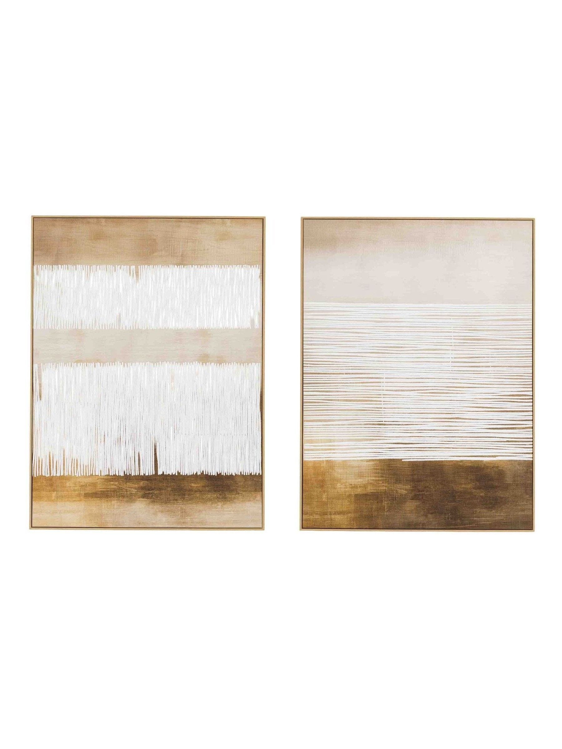Gallery Home brown sentimental framed canvas set of 2, imported from the UK