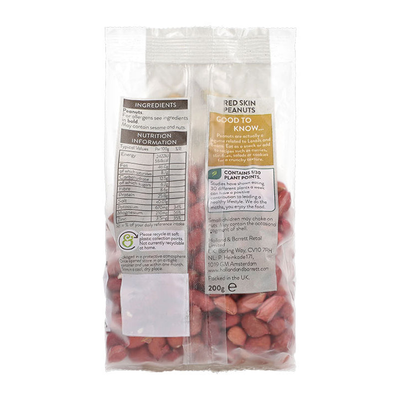 Holland & Barrett Redskin Peanuts 200g, UK version