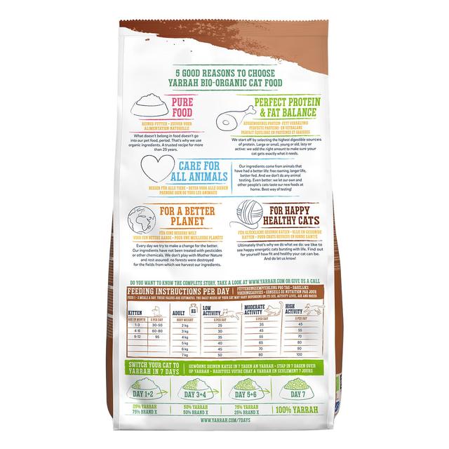 Yarrah Organic Grain Free Chicken Cat Dry Food   800g