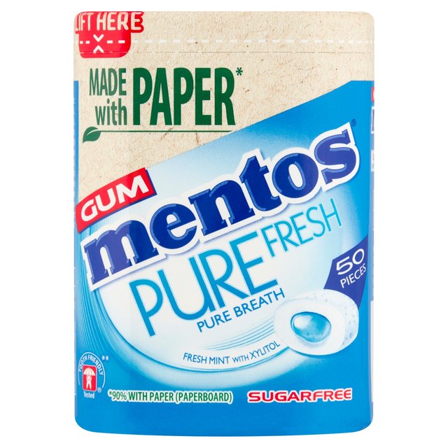 Mentos Gum Pure Fresh Freshmint Chewing Gum   100g