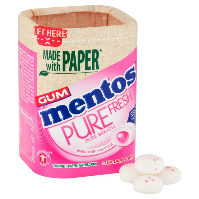 Mentos Gum Pure Fresh Bubble Fresh Chewing Gum   100g