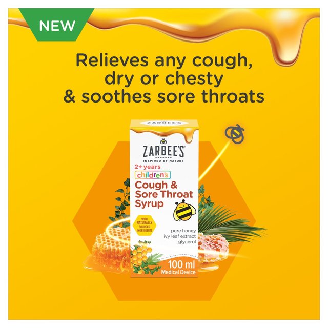 Zarbee's Children's Cough & Sore Throat Syrup   100ml GOODS M&S   