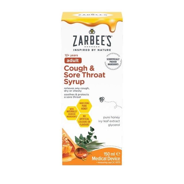 Zarbee's Adult Cough & Sore Throat Syrup   150ml GOODS M&S   