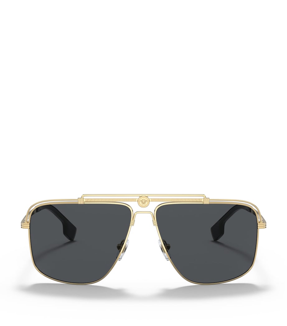Versace metal aviator sunglasses with gold-tone frame, imported from the UK