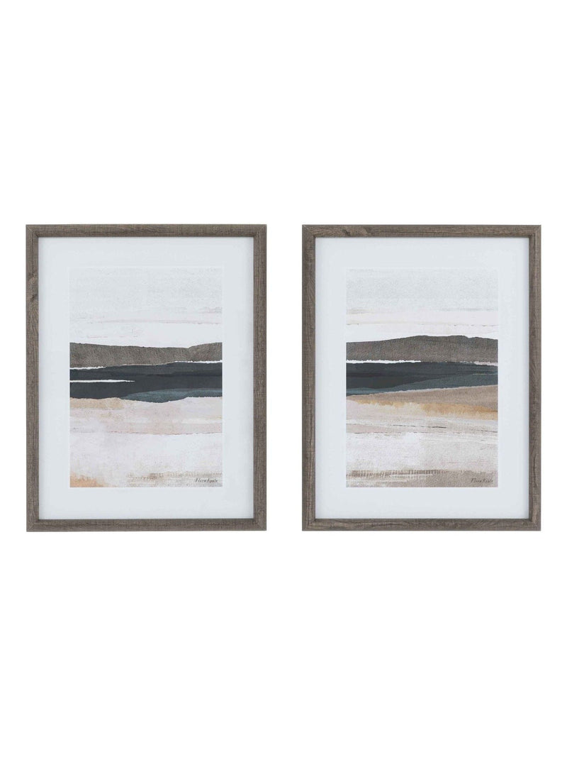 Gallery Home grey shift away framed art set of 2, imported from the UK