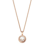 Chopard rose gold diamond pendant (British brand)