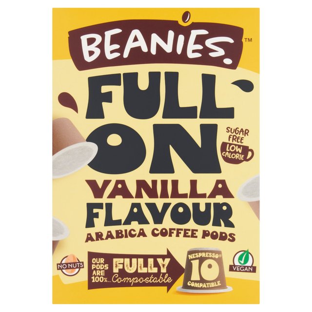 Beanies Vanilla Flavoured Fully Compostable Coffee Pods   10 per pack GOODS M&S   