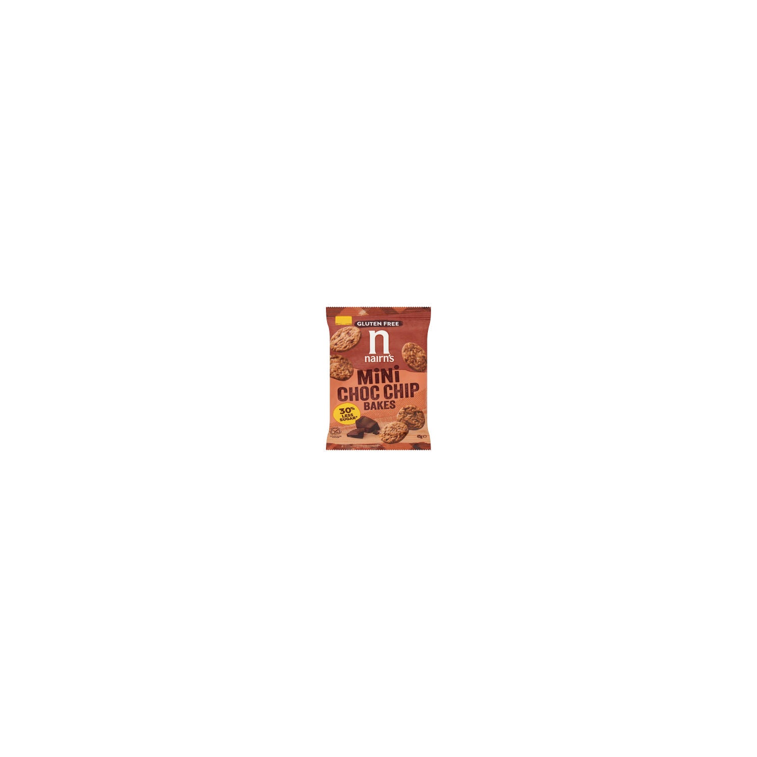 Nairn's Mini Choc Chip Bakes 45g, imported from the UK