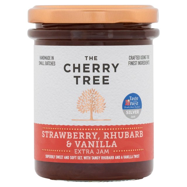 The Cherry Tree Strawberry Rhubarb & Vanilla Extra Jam   225g