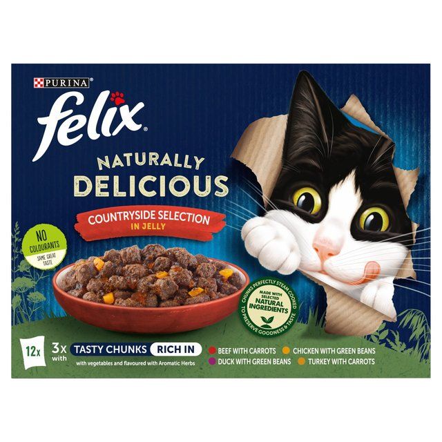 Felix Naturally Delicious Countryside Selection Wet Cat Foody   12 x 80g GOODS M&S   