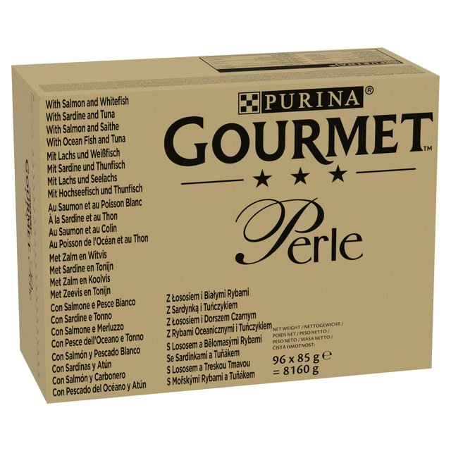 Gourmet Perle Seaside Duo in Gravy Wet Cat Food   96 x 85g GOODS M&S   