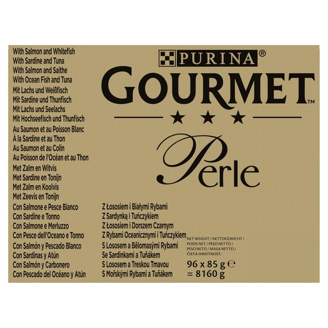 Gourmet Perle Seaside Duo in Gravy Wet Cat Food   96 x 85g GOODS M&S   