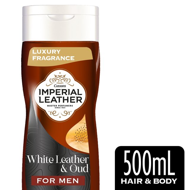 Imperial Leather White Leather and Oud 2 in 1 Hair and Body Wash for Men   500ml GOODS M&S   