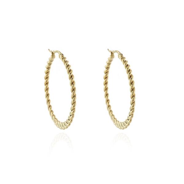 Cachet Abital gold-plated hoop earrings 3.5cm, UK version