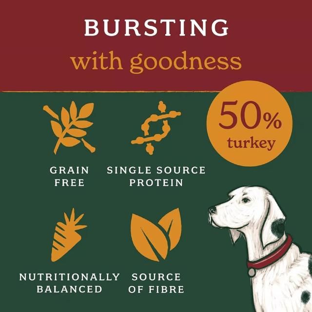 Forthglade Lightly Baked Natural Dry Dog Food Turkey with Sweet Potato   2kg GOODS M&S   