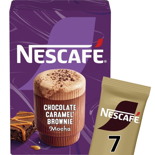 Nescafe Gold Frothy Coffee Chocolate Caramel Brownie Iced 7 sachets   6 x 149g GOODS M&S   